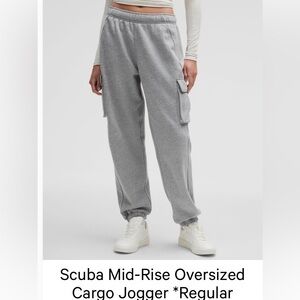 Lululemon Gray Scuba Mid-Rise Oversized Cargo Jogger